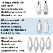 For Huawei M-Pencil 2 / 3 Mute Damping Anti-slip Replacement Nibs, Style: 2H Transparent
