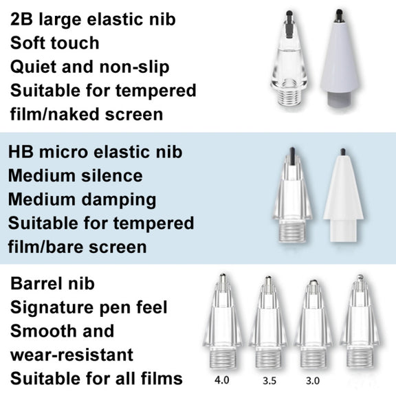 For Huawei M-Pencil 2 / 3 Mute Damping Anti-slip Replacement Nibs, Style: Bead Type White