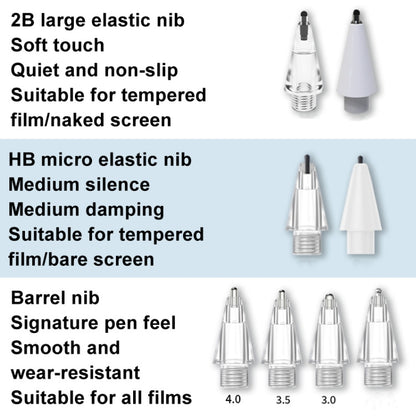 For Huawei M-Pencil 2 / 3 Mute Damping Anti-slip Replacement Nibs, Style: HB Micro Elastic Transparent - free shipping - PMC Jewellery - Order now!