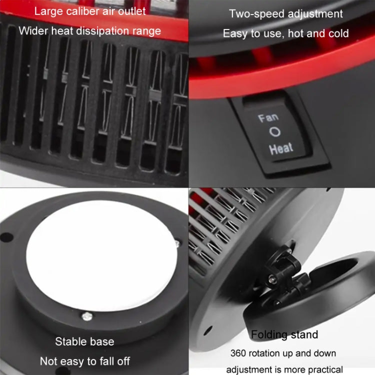 12V Car Heater 360 Adjustable Defogging Defrosting Heating Fan Heating Cooling Function Windscreen Defroster Demister(Black Yellow)