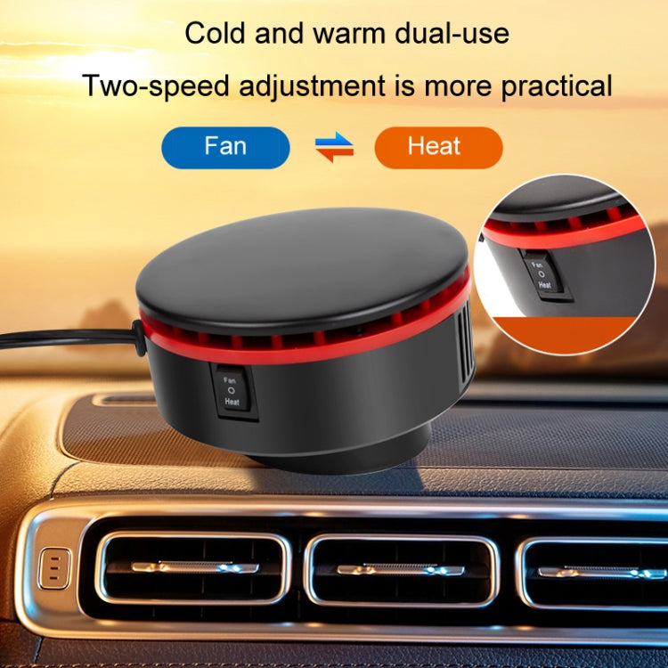 12V Car Heater 360 Adjustable Defogging Defrosting Heating Fan Heating Cooling Function Windscreen Defroster Demister(Black Yellow)