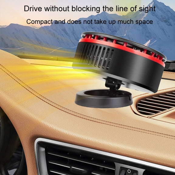 12V Car Heater 360 Adjustable Defogging Defrosting Heating Fan Heating Cooling Function Windscreen Defroster Demister(Black Yellow)