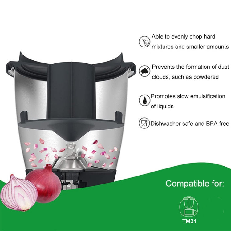 For Thermomix TM31 Blender Splash Guard Lid Anti-Splash Cover(Black) - Kitchen Machine Accessories & Parts by PMC TechLife | Online Shopping South Africa | PMC TechLife | Buy Now Pay Later Mobicred