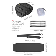 Rhinowalk MTR5001 15L Scooter Front Bag Large Capacity Curved Beam Motorcycle Rear Seat Bag(Black)