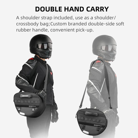 Rhinowalk MTR5001 15L Scooter Front Bag Large Capacity Curved Beam Motorcycle Rear Seat Bag(Black)