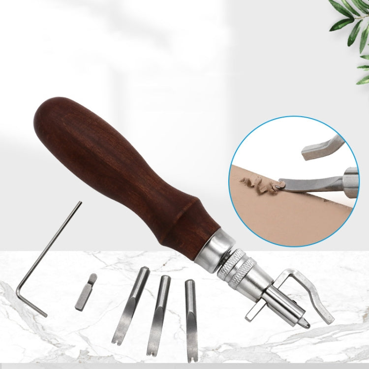 7 In 1 Leather Edge Presser Groove Cutter Edge Trimmer(Brown) - Burin &Cutting Knife by PMc TechLife | Online Shopping South Africa | PMc TechLife | Buy Now Pay Later Mobicred