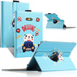 For UMIDIGI G1 Tab 10-11 inch Universal 360 Degree Rotation Leather Tablet Case(Blue Car) - Others by PMC TechLife | Online Shopping South Africa | PMC TechLife | Buy Now Pay Later Mobicred