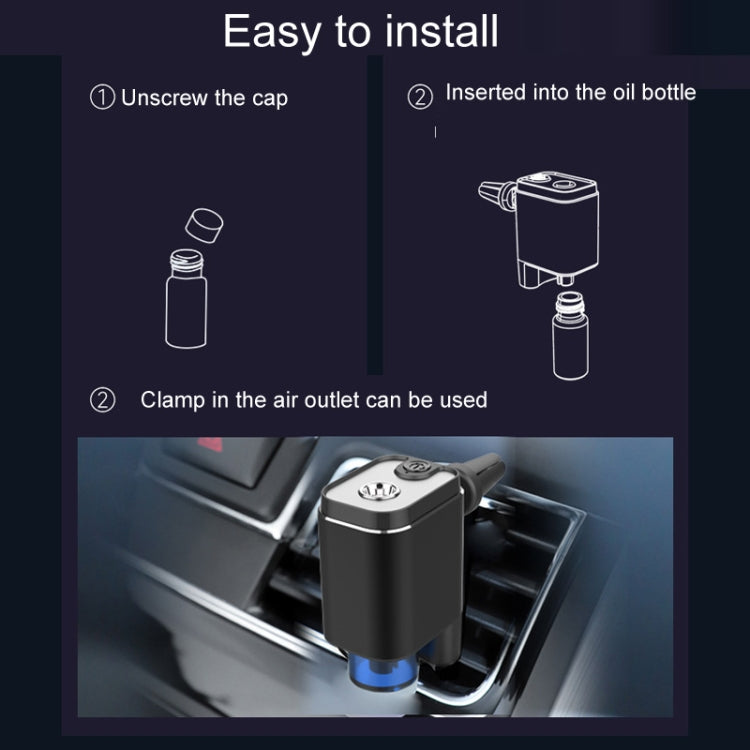 A26 Intelligent Car Air Vent Essential Oil Aromatherapy Diffuser Deodorizing Spray Scent Extender(Gray)