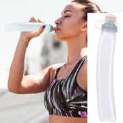 330ml Sports Running Water Bottle Mountain Biking Portable Fitness Large Capacity Curved Water Bottle(White)