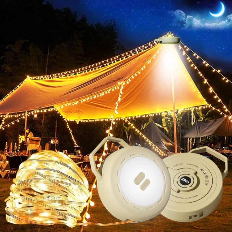 TUBUZHE 2 In 1 LED Portable String Lamp Camping Atmosphere Light USB Rechargeable Outdoor Tent Night Light(Green) - Camping Lighting by TUBUZHE | Online Shopping South Africa | PMc TechLife | Buy Now Pay Later Mobicred