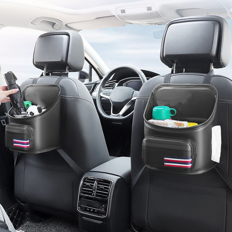 Car Seatback Storage Hanging Bag Vehicle Multifunctional Storing Tissue Box, Style: No Built-In Bucket