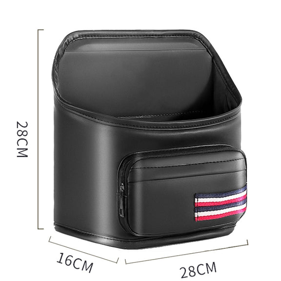 Car Seatback Storage Hanging Bag Vehicle Multifunctional Storing Tissue Box, Style: With Bulit-In Bucket