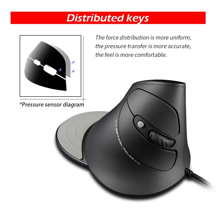 ZELOTES T30 6-keys Vertical Grip Detachable Ergonomic Wired Mouse(7-color Breathing Light) - free shipping - PMC Jewellery - Order now!