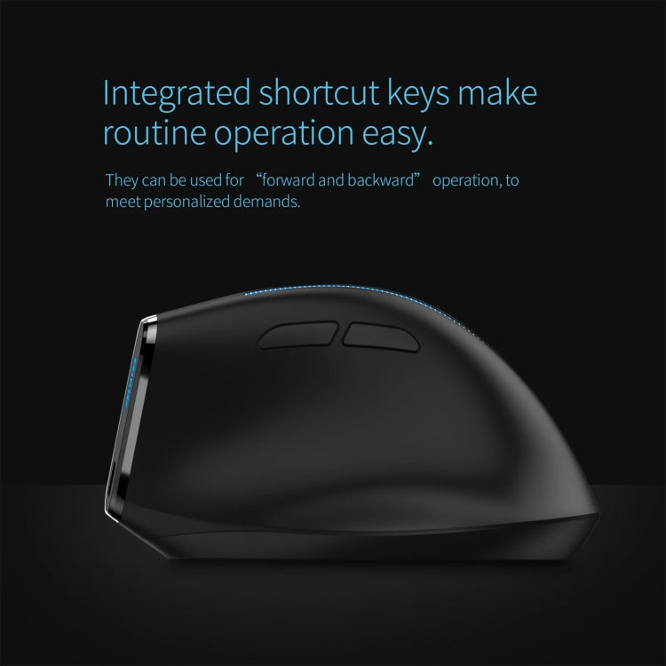 ZELOTES F36A 6-Buttons Vertical Grip Ergonomic Rechargeable Wireless Mouse(Black) - Wireless Mice by ZELOTES | Online Shopping South Africa | PMC Jewellery | Buy Now Pay Later Mobicred