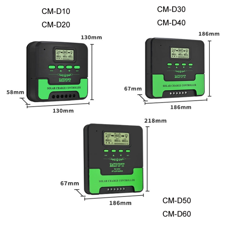 12V-24V 50A WIFI Remote MPPT Home Energy Storage Control System Solar Controller, Model: CM-D50