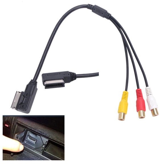 For Audi A6L / A8 / A5 / Q5 / Q7 / A1 AMI AUX 3RCA Lotus Input Cable