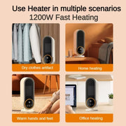 E68S 1200W PTC Ceramic Heating Desktop Smart Electric Heater, Plug: EU Plug(Remote Control Model)