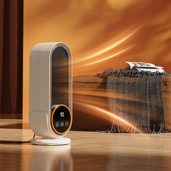 E68S 1200W PTC Ceramic Heating Desktop Smart Electric Heater, Plug: EU Plug(Remote Control Model)