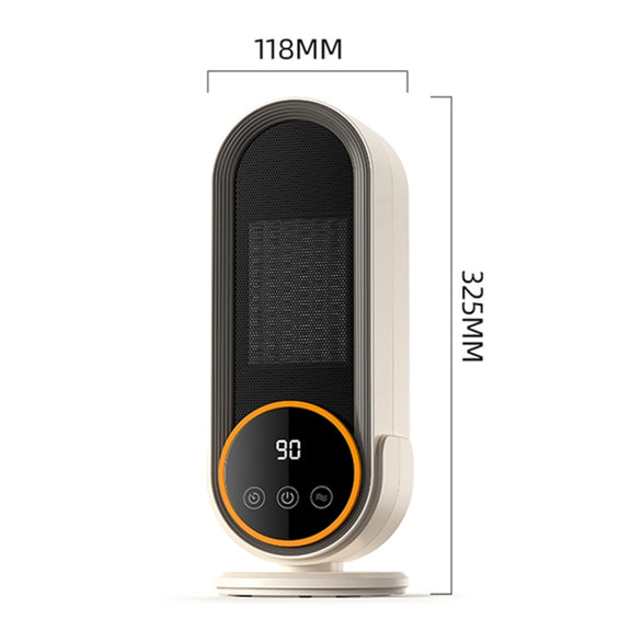 E68S 1200W PTC Ceramic Heating Desktop Smart Electric Heater, Plug: EU Plug(Remote Control Model)