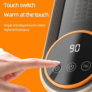 E68S 1200W PTC Ceramic Heating Desktop Smart Electric Heater, Plug: EU Plug(Remote Control Model)