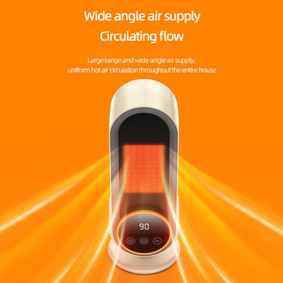 E68S 1200W PTC Ceramic Heating Desktop Smart Electric Heater, Plug: EU Plug(Remote Control Model)