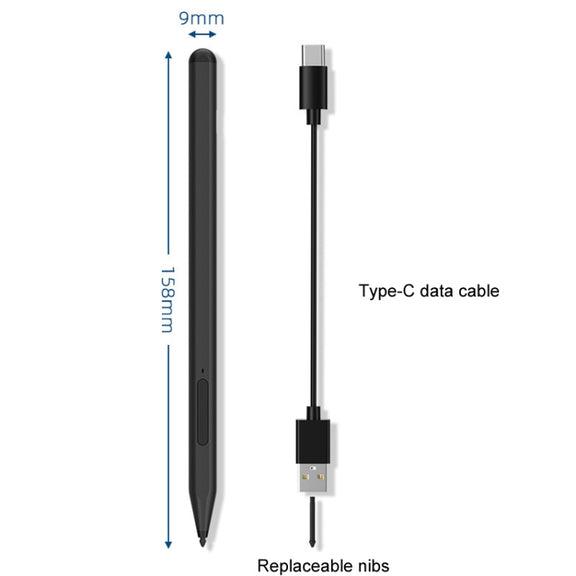 For Microsoft Surface Pro/Go/Laptop/Book Anti-Touch Handwriting Capacitive Pen(Black)