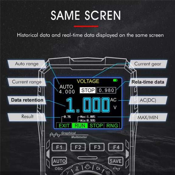 TOOLTOP 2 In 1 DIY Oscilloscope Mini Multimeter