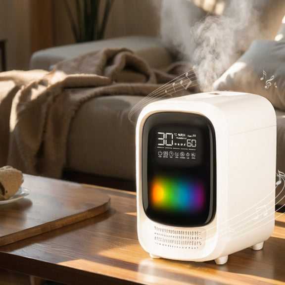 FS101 3.5L Colorful Light Home Bluetooth Music Aromatherapy Humidifier, Spec: US Plug(Whtie)