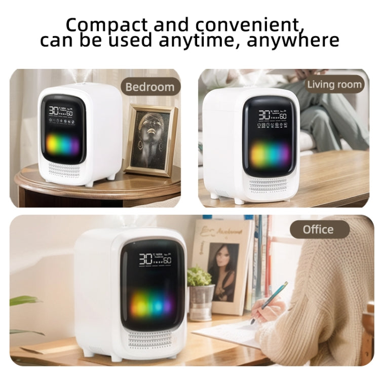 FS101 3.5L Colorful Light Home Bluetooth Music Aromatherapy Humidifier, Spec: US Plug(Whtie)