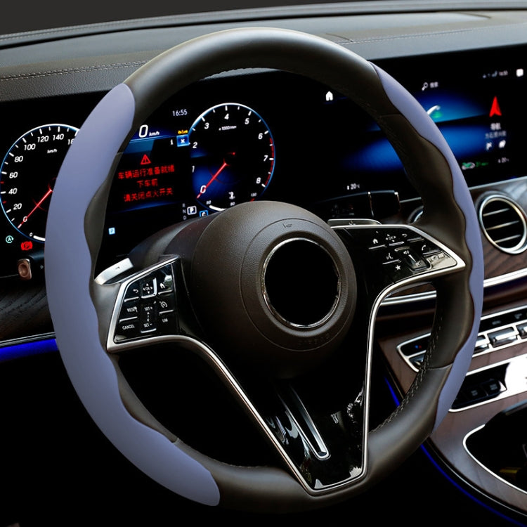 38cm Liquid Silicone Sweat-Absorbing Anti-Skid Car Steering Wheel Cover(Lavender Gray) - Steering Wheel Accessories by PMC TechLife | Online Shopping South Africa | PMC TechLife | Buy Now Pay Later Mobicred