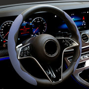 38cm Liquid Silicone Sweat-Absorbing Anti-Skid Car Steering Wheel Cover(Lavender Gray)