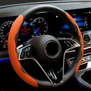 38cm Liquid Silicone Sweat-Absorbing Anti-Skid Car Steering Wheel Cover(Orange)
