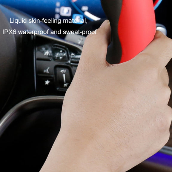 38cm Liquid Silicone Sweat-Absorbing Anti-Skid Car Steering Wheel Cover(Red)