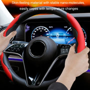 38cm Liquid Silicone Sweat-Absorbing Anti-Skid Car Steering Wheel Cover(Blue)