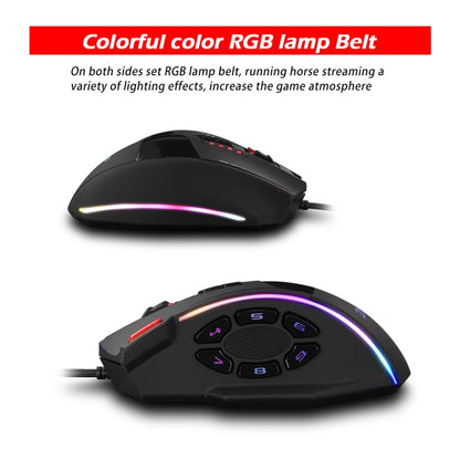 ZELOTES C13 13-keys RGB Lighting Effect Programming Macro Custom Gaming Wired Mouse(Black) - free shipping - PMC Jewellery - Order now!