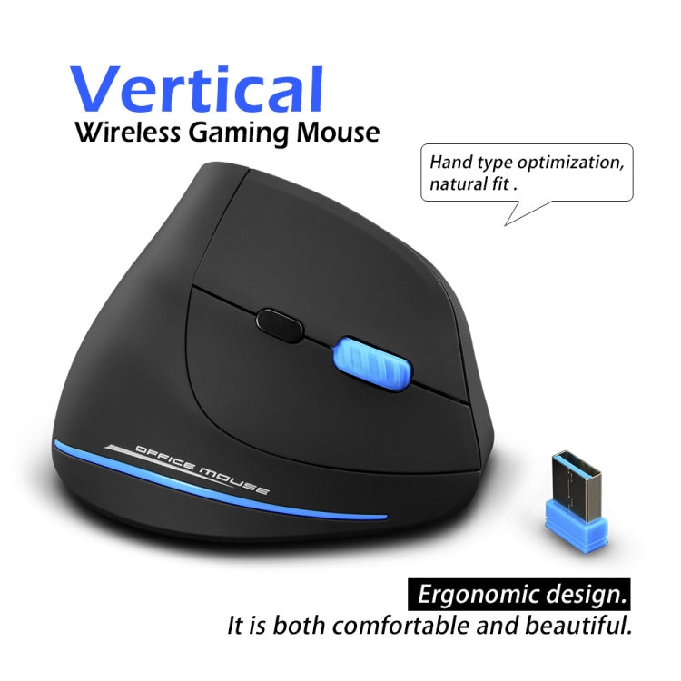 ZELOTES F-35A 6-Buttons Vertical Grip Ergonomic Rechargeable Wireless Mouse(Wireless Version) - free shipping - PMC Jewellery - Order now!