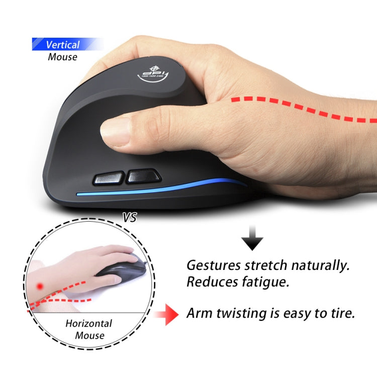 ZELOTES F-35A 6-Buttons Vertical Grip Ergonomic Rechargeable Wireless Mouse(Wireless Version) - free shipping - PMC Jewellery - Order now!