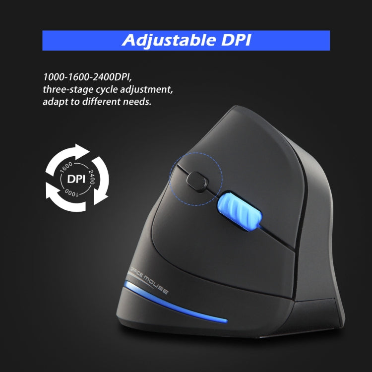 ZELOTES F-35A 6-Buttons Vertical Grip Ergonomic Rechargeable Wireless Mouse(Wireless Version) - free shipping - PMC Jewellery - Order now!