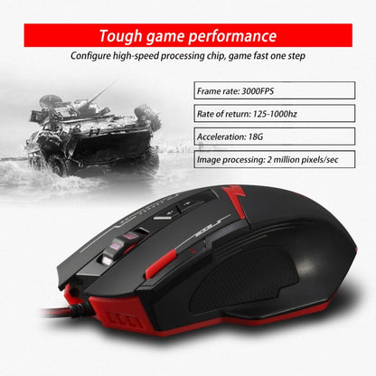 ZELOTES C8 8-buttons Ergonomic Game Programming Custom Wired Mouse(Black) - free shipping - PMC Jewellery - Order now!