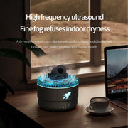 Turret Shape Aromatherapy Humidifier With 3-speed Timer 7-color Atmosphere Light US Plug White