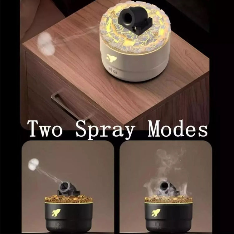 Turret Shape Aromatherapy Humidifier With 3-speed Timer 7-color Atmosphere Light EU Plug White