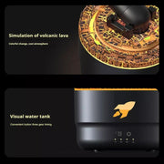Turret Shape Aromatherapy Humidifier With 3-speed Timer 7-color Atmosphere Light EU Plug Black