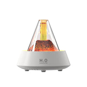 80ml Volcanic Lava Aromatherapy Humidifier With Colorful Lights USB Plug Power(White)