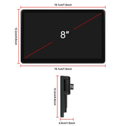8-Inch HD Wireless CarPlay Screen DVR With Dash Cam/1080p Front Rear Camera/Bluetooth/AirPlay