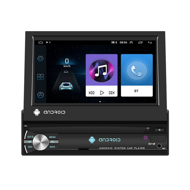 2+64G 7-Inch Single Din Android 10.0 Carplay Screen With GPS Navigation/Bluetooth/Mirror Link/DVR Input, Spec: Standard Edition