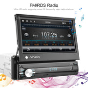 2+64G 7-Inch Single Din Android 10.0 Carplay Screen With GPS Navigation/Bluetooth/Mirror Link/DVR Input, Spec: With 12-light Camera