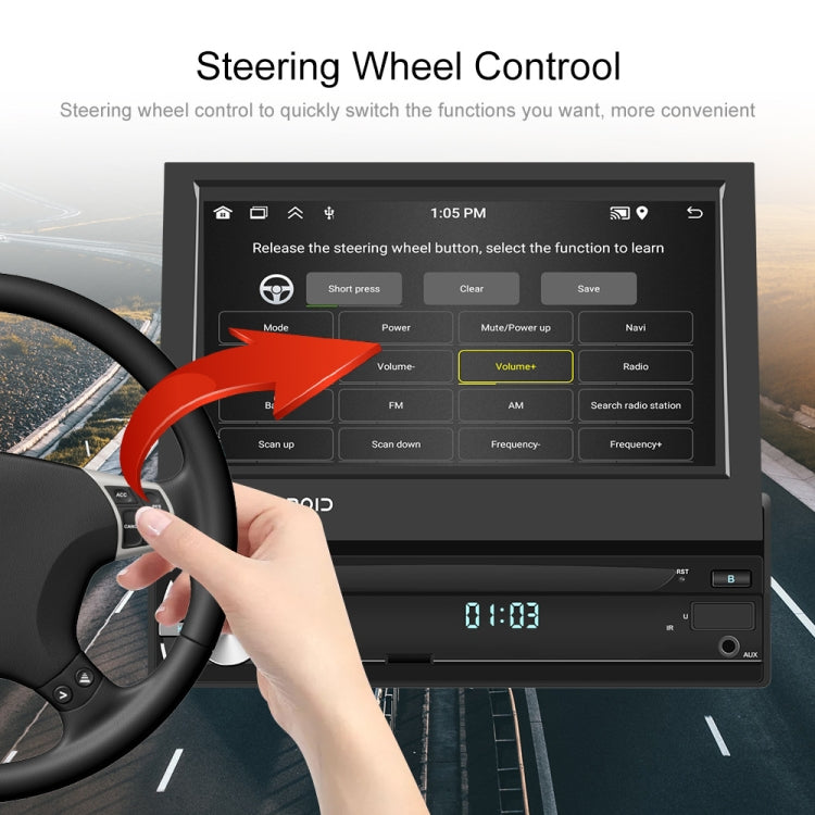 1+32G 7-Inch Single Din Android 10.0 Carplay Screen With GPS Navigation/Bluetooth/Mirror Link/DVR Input, Spec: With 12-light Camera