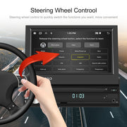 2+64G 7-Inch Single Din Android 10.0 Carplay Screen With GPS Navigation/Bluetooth/Mirror Link/DVR Input, Spec: With 4-light Camera