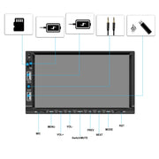 7-inch Double Din Car MP5 Player Support CarPlay/Android Auto/Mirror Link/Bluetooth With AHD Camera