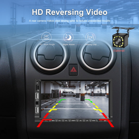 7-inch Double Din Car MP5 Player Support CarPlay/Android Auto/Mirror Link/Bluetooth Standard Edition